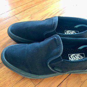 VANS ComfyCush Black Slip Ons Size 8